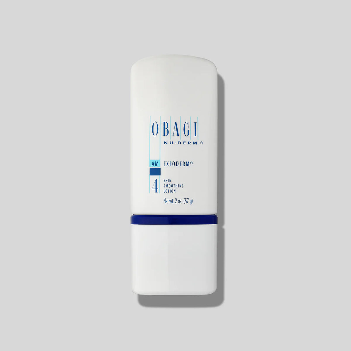 Obagi Nu-Derm Exfoderm 57g bottle, gentle AHA exfoliating lotion for normal to dry skin