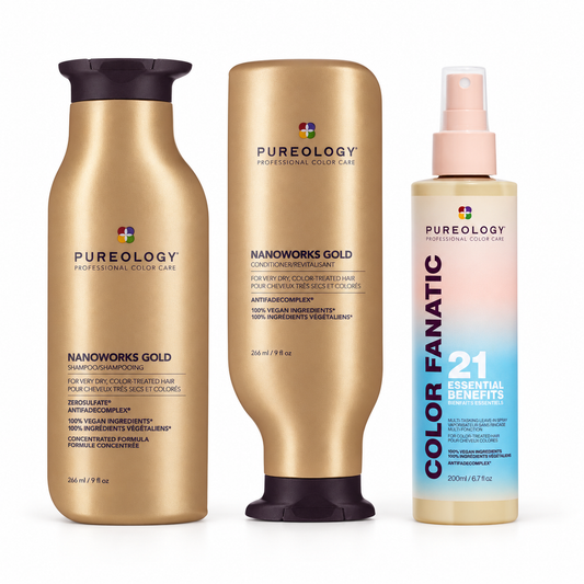 Pureology Nanoworks Gold Complete Routine Bundle — all included products
