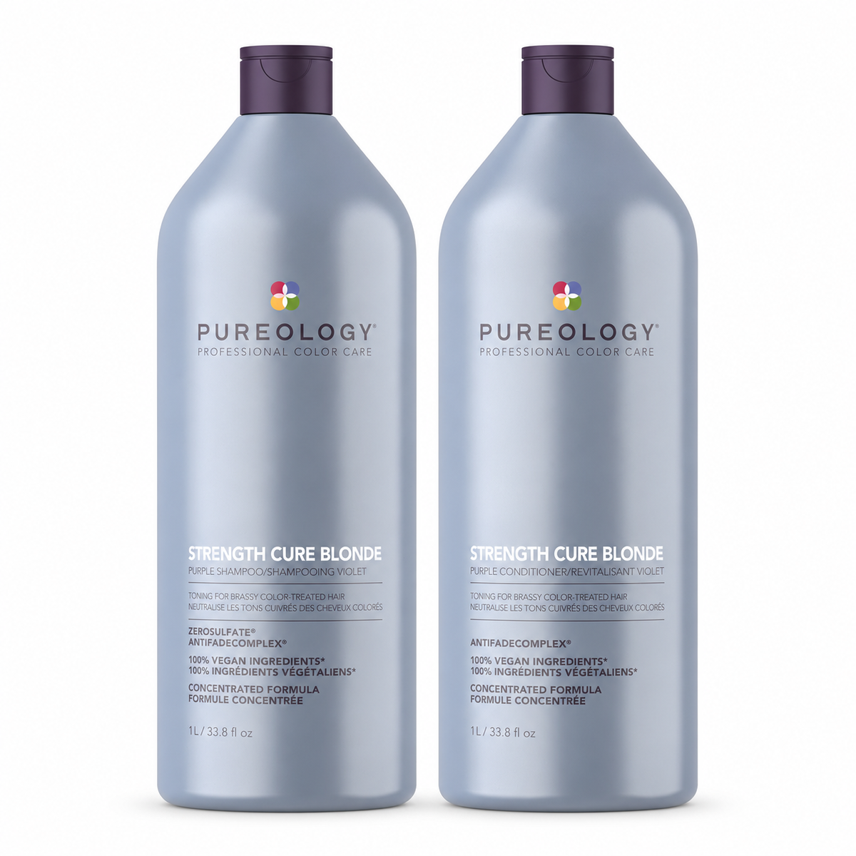 Pureology Strength Cure Blonde Shampoo & Conditioner Duo 2 x 1000ml — all included products
